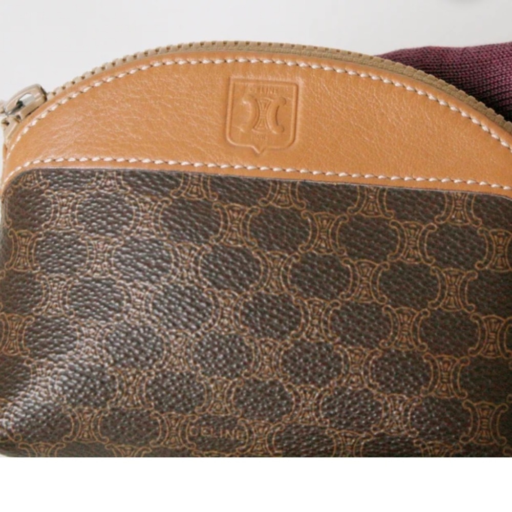 Celine Macadam Brown Coin Purse,Mini Pouch